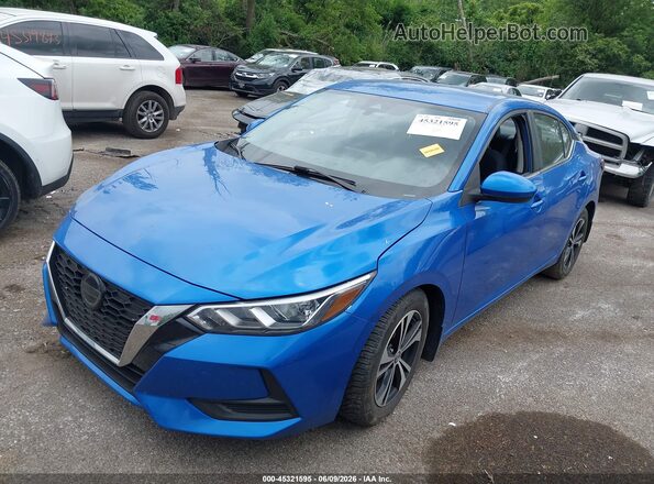 3N1AB8CV0PY299867 2023 NISSAN SENTRA Blue წინა მარცხენა ხედი სამი მეოთხედიდან