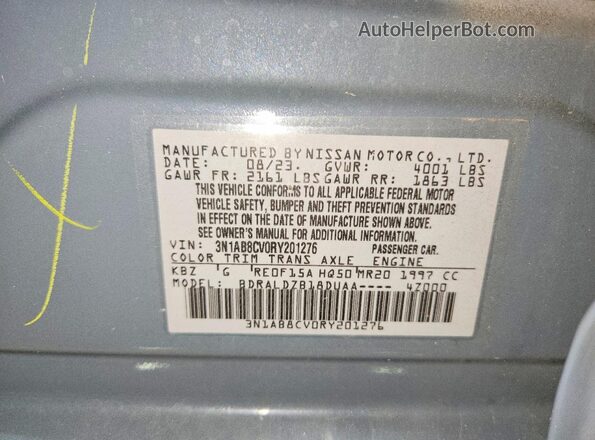 3N1AB8CV0RY201276 2024 NISSAN SENTRA Gray 