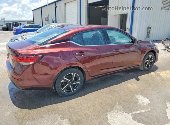 3N1AB8CV0SY290806 2025 NISSAN SENTRA Бордовый Задняя правая четверть