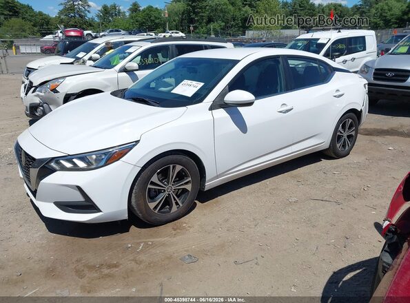 3N1AB8CV1MY249667 2021 NISSAN SENTRA White წინა მარცხენა ხედი სამი მეოთხედიდან