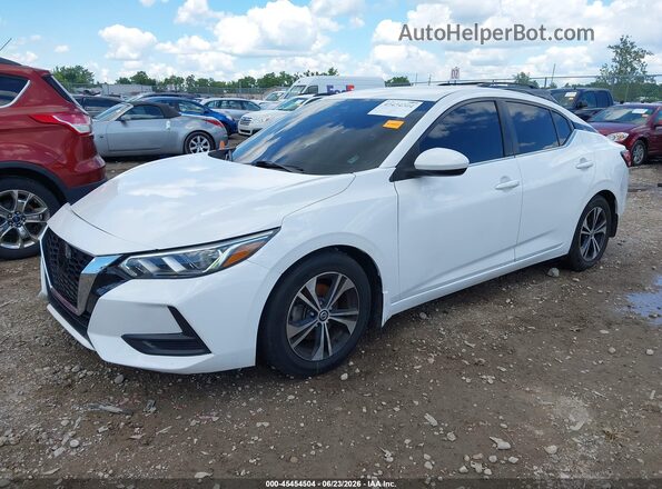 3N1AB8CV1MY278442 2021 NISSAN SENTRA White წინა მარცხენა ხედი სამი მეოთხედიდან