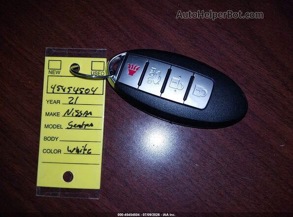 3N1AB8CV1MY278442 2021 NISSAN SENTRA White წინა პანელის ხედი