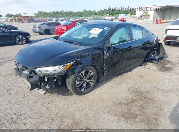 3N1AB8CV1MY320818 2021 NISSAN SENTRA Черный Передняя левая четверть