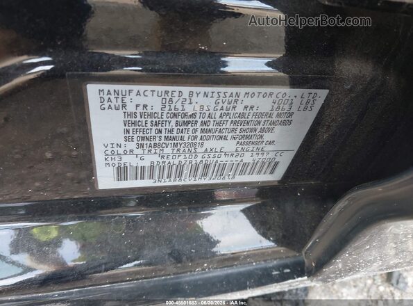 3N1AB8CV1MY320818 2021 NISSAN SENTRA Черный Вид подкапотного пространства