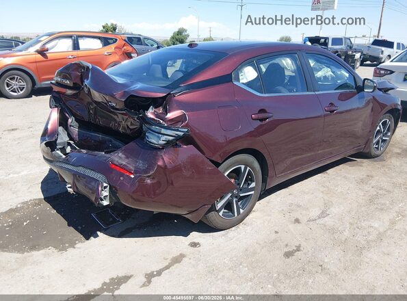 3N1AB8CV1RY203828 2024 NISSAN SENTRA Maroon Trasero derecho
