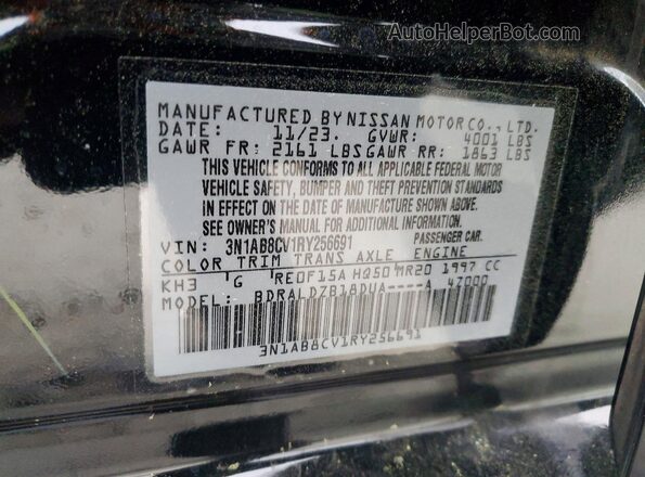 3N1AB8CV1RY256691 2024 NISSAN SENTRA Черный Вид подкапотного пространства