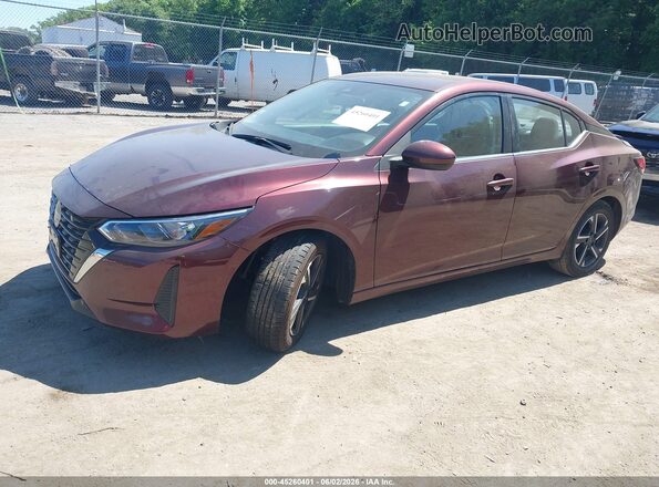 3N1AB8CV1RY305470 2024 NISSAN SENTRA Maroon Przód lewy