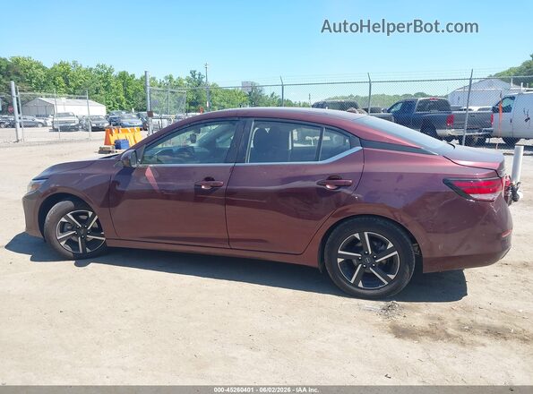 3N1AB8CV1RY305470 2024 NISSAN SENTRA Maroon Widok wnętrza z tyłu