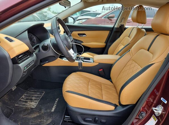 3N1AB8CV1RY347296 2024 NISSAN SENTRA Burgundy Вид салону спереду
