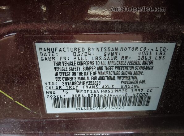 3N1AB8CV1RY352823 2024 NISSAN SENTRA Серый Вид подкапотного пространства