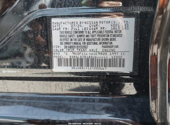 3N1AB8CV1SY202667 2025 NISSAN SENTRA Черный Вид подкапотного пространства