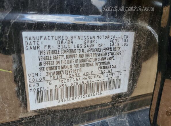 3N1AB8CV1SY216116 2025 NISSAN SENTRA Черный 