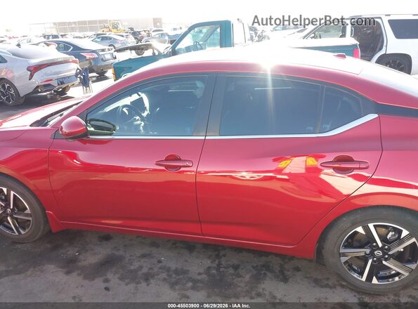 3N1AB8CV1SY245972 2025 NISSAN SENTRA Red Սալոնի 360 աստիճան տեսք