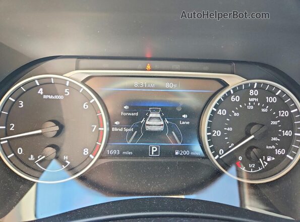 3N1AB8CV1SY267499 2025 NISSAN SENTRA White ხელსაწყოთა პანელის ხედი