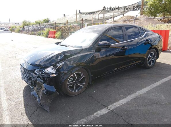 3N1AB8CV1SY290247 2025 NISSAN SENTRA Black წინა მარცხენა ხედი სამი მეოთხედიდან