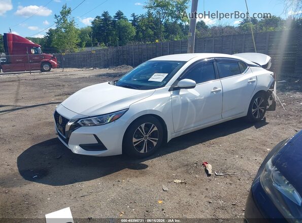 3N1AB8CV2LY214974 2020 NISSAN SENTRA White წინა მარცხენა ხედი სამი მეოთხედიდან