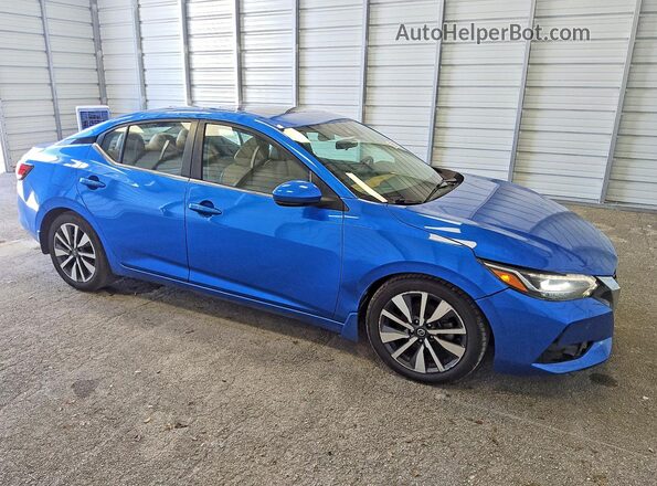 3N1AB8CV2LY286709 2020 NISSAN SENTRA Blue Передня права чверть