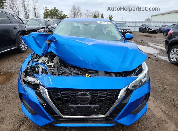 3N1AB8CV2MY204950 2021 NISSAN SENTRA Blue Front view