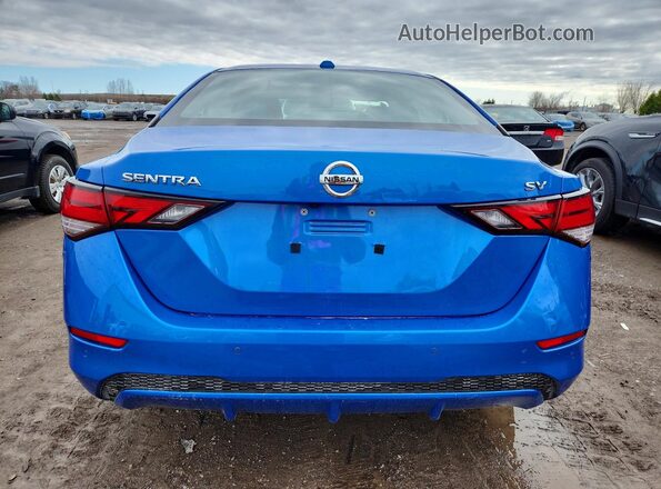 3N1AB8CV2MY204950 2021 NISSAN SENTRA Blue Rear view