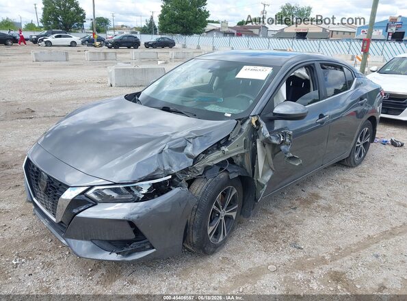 3N1AB8CV2MY227550 2021 NISSAN SENTRA Gray Առջևի ձախ երեք քառորդ տեսարան