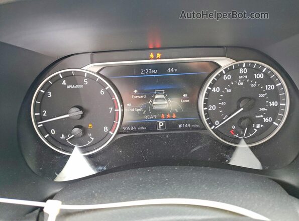 3N1AB8CV2MY286713 2021 NISSAN SENTRA White ხელსაწყოთა პანელის ხედი