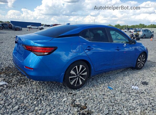 3N1AB8CV2NY207963 2022 NISSAN SENTRA Blue Rear right