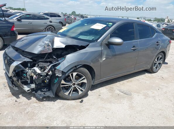 3N1AB8CV2NY268147 2022 NISSAN SENTRA Gray Vista tres cuartos delantera izquierda