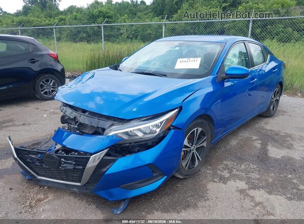 3N1AB8CV2NY317329 2022 NISSAN SENTRA Blue Front left