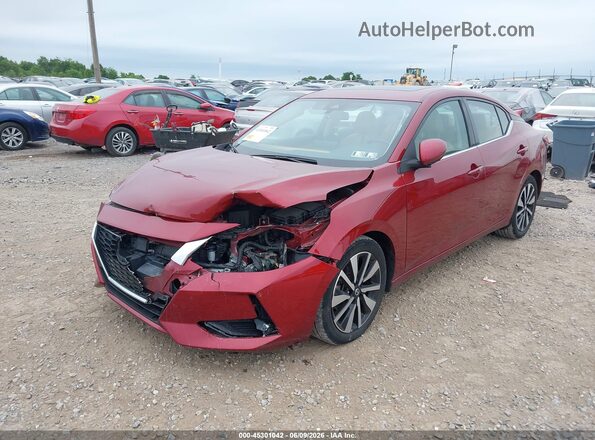 3N1AB8CV2PY296209 2023 NISSAN SENTRA Red წინა მარცხენა ხედი სამი მეოთხედიდან