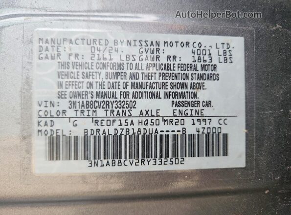 3N1AB8CV2RY332502 2024 NISSAN SENTRA Gray Շարժիչի բաժամունքի տեսք