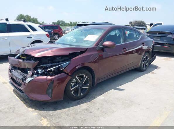 3N1AB8CV2SY341898 2025 NISSAN SENTRA Burgundy Przód lewy
