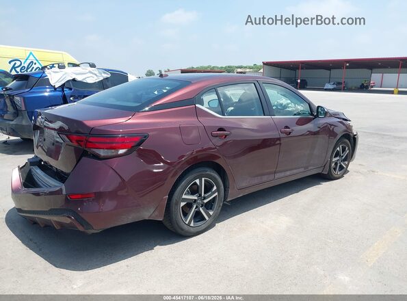 3N1AB8CV2SY341898 2025 NISSAN SENTRA Burgundy Tył prawy