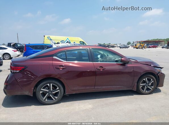 3N1AB8CV2SY341898 2025 NISSAN SENTRA Burgundy Widok wnętrza z tyłu
