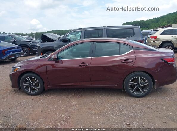 3N1AB8CV2SY362539 2025 NISSAN SENTRA Burgundy Widok wnętrza 360 stopni