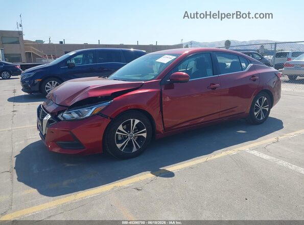 3N1AB8CV3MY252246 2021 NISSAN SENTRA Red Передня ліва чверть