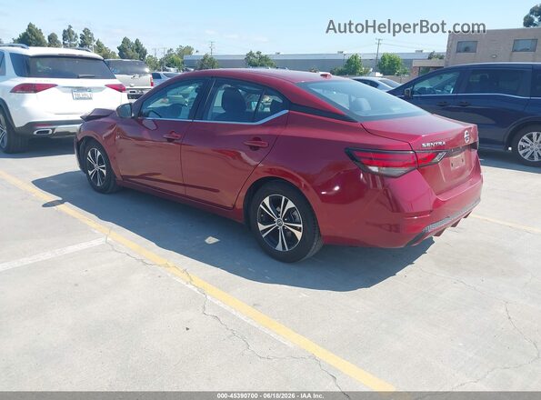 3N1AB8CV3MY252246 2021 NISSAN SENTRA Red Задня ліва чверть