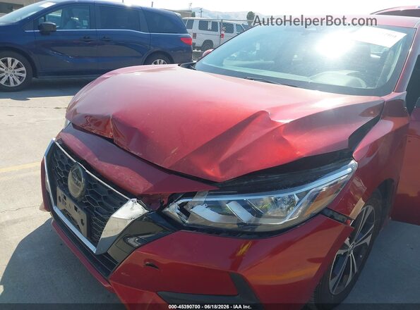 3N1AB8CV3MY252246 2021 NISSAN SENTRA Red Вид щитка приладів
