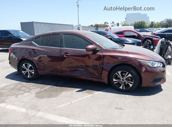 3N1AB8CV3MY326541 2021 NISSAN SENTRA Burgundy სალონის 360-გრადუსიანი ხედი