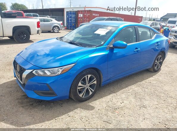 3N1AB8CV3PY230395 2023 NISSAN SENTRA Blue Vista tres cuartos delantera izquierda