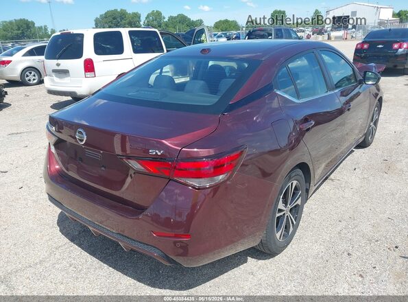 3N1AB8CV3PY247312 2023 NISSAN SENTRA Maroon Հետևի աջ