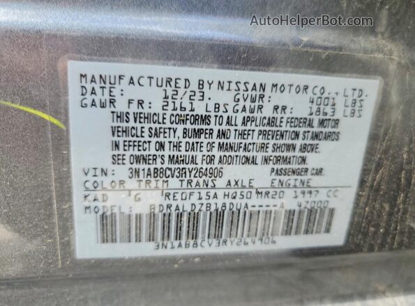 3N1AB8CV3RY264906 2024 NISSAN SENTRA Серый Вид подкапотного пространства