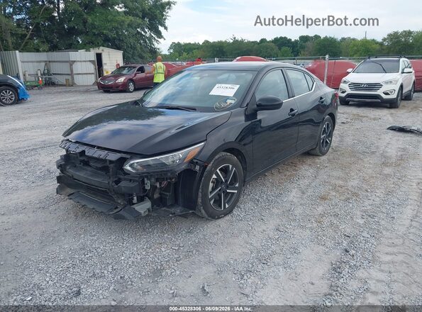 3N1AB8CV3SY292517 2025 NISSAN SENTRA Black Առջևի ձախ երեք քառորդ տեսարան
