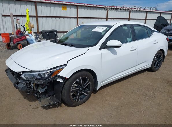 3N1AB8CV3SY338041 2025 NISSAN SENTRA White წინა მარცხენა ხედი სამი მეოთხედიდან