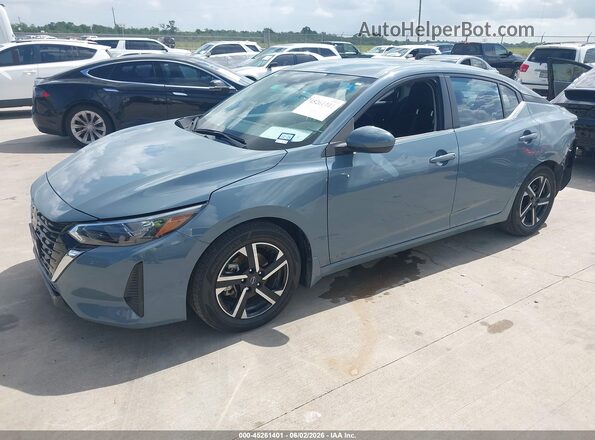 3N1AB8CV4SY202971 2025 NISSAN SENTRA Light Blue Передняя левая четверть