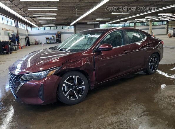 3N1AB8CV4SY277654 2025 NISSAN SENTRA Burgundy VIN կոդի պիտակի տեսք