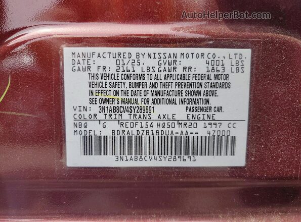 3N1AB8CV4SY289691 2025 NISSAN SENTRA Gray Widok komory silnika