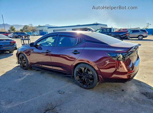 3N1AB8CV4SY347444 2025 NISSAN SENTRA Burgundy Tył lewy