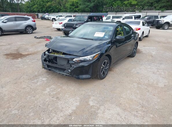 3N1AB8CV4SY355687 2025 NISSAN SENTRA Black წინა მარცხენა ხედი სამი მეოთხედიდან
