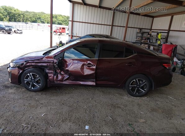 3N1AB8CV4SY363210 2025 NISSAN SENTRA Burgundy Սալոնի 360 աստիճան տեսք