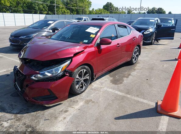 3N1AB8CV5MY272613 2021 NISSAN SENTRA Red Vista tres cuartos delantera izquierda